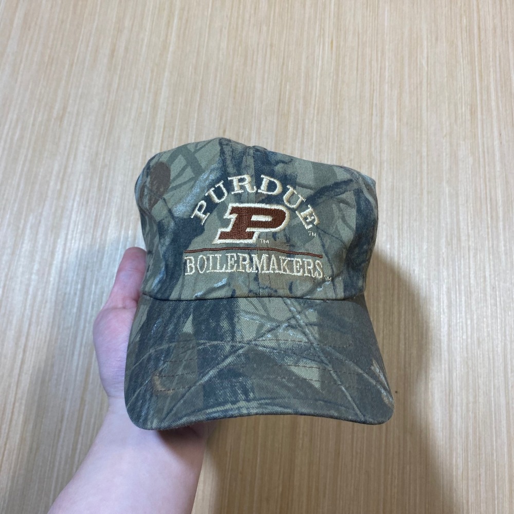 Purdue Boilermakers Camo Hat Mens Adjustable Strapback NCAA Baseball Cap Cotton